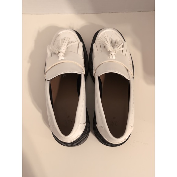 NEW H&M Chunky White Loafer Women's Sz 8/39 - Picture 7 of 10